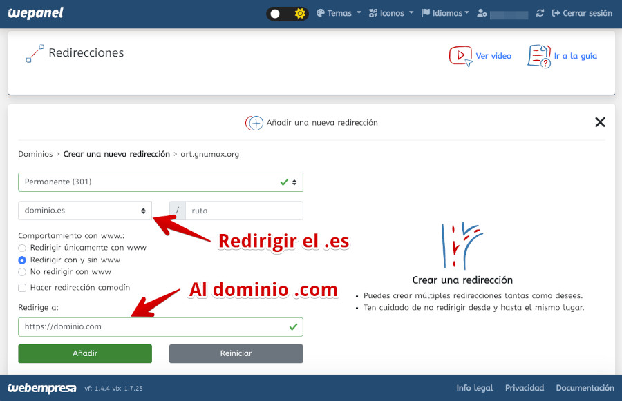 Tutorial para redirecciones de dominio 1 tutorial para redirecciones de dominio